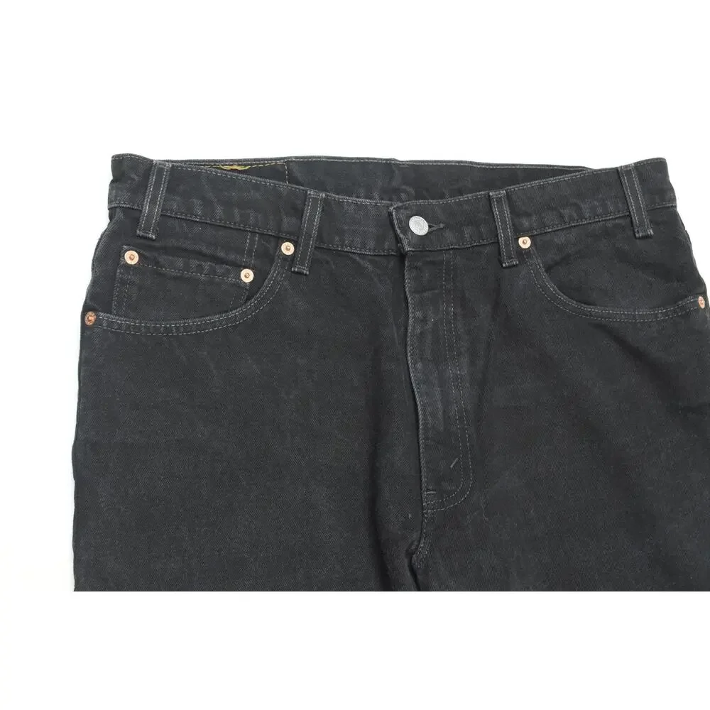 Vintage Levis 550 Jeans Mens 36x29 Bluack Relaxed Fit Denim 90s USA
